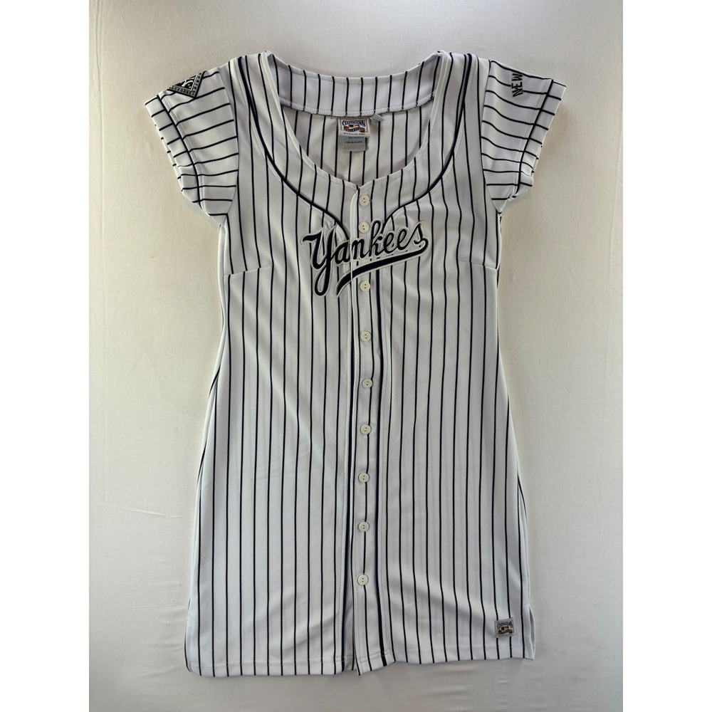 Cooperstown Collection New York Yankees Pinstripe Baseball Jersey Dress Womens M